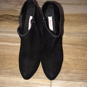 Cupid Suede Platform Ankle Boots SZ 6.5